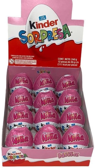 Kinder - Kinder Chocolate Sorpresa Para Niña - 12 Piezas