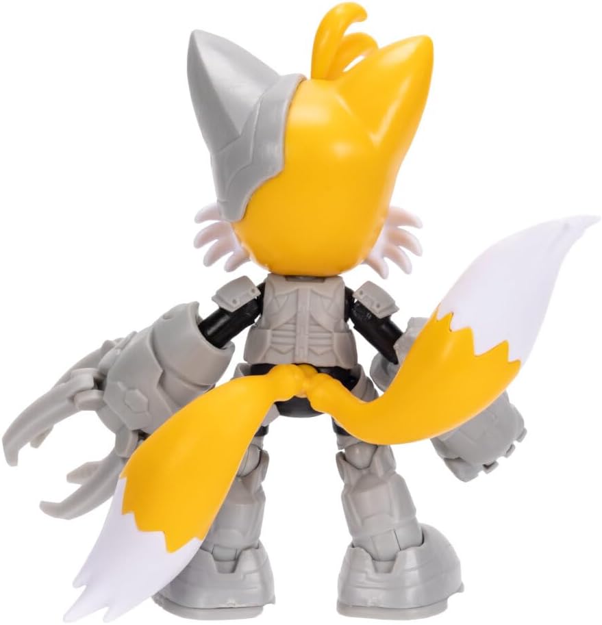JAKKS Pacific Figura de Acción DC x Sonic The Hedgehog, Mide 5 Pulgadas, Tails como Cyborg