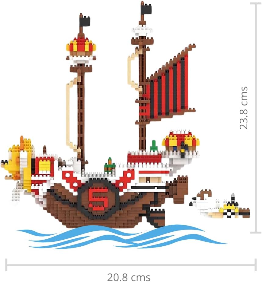 Raspattos Barco Monkey de Luffy One Piece niños y Adultos Kit construccion Bloques Alta Calidad Anime