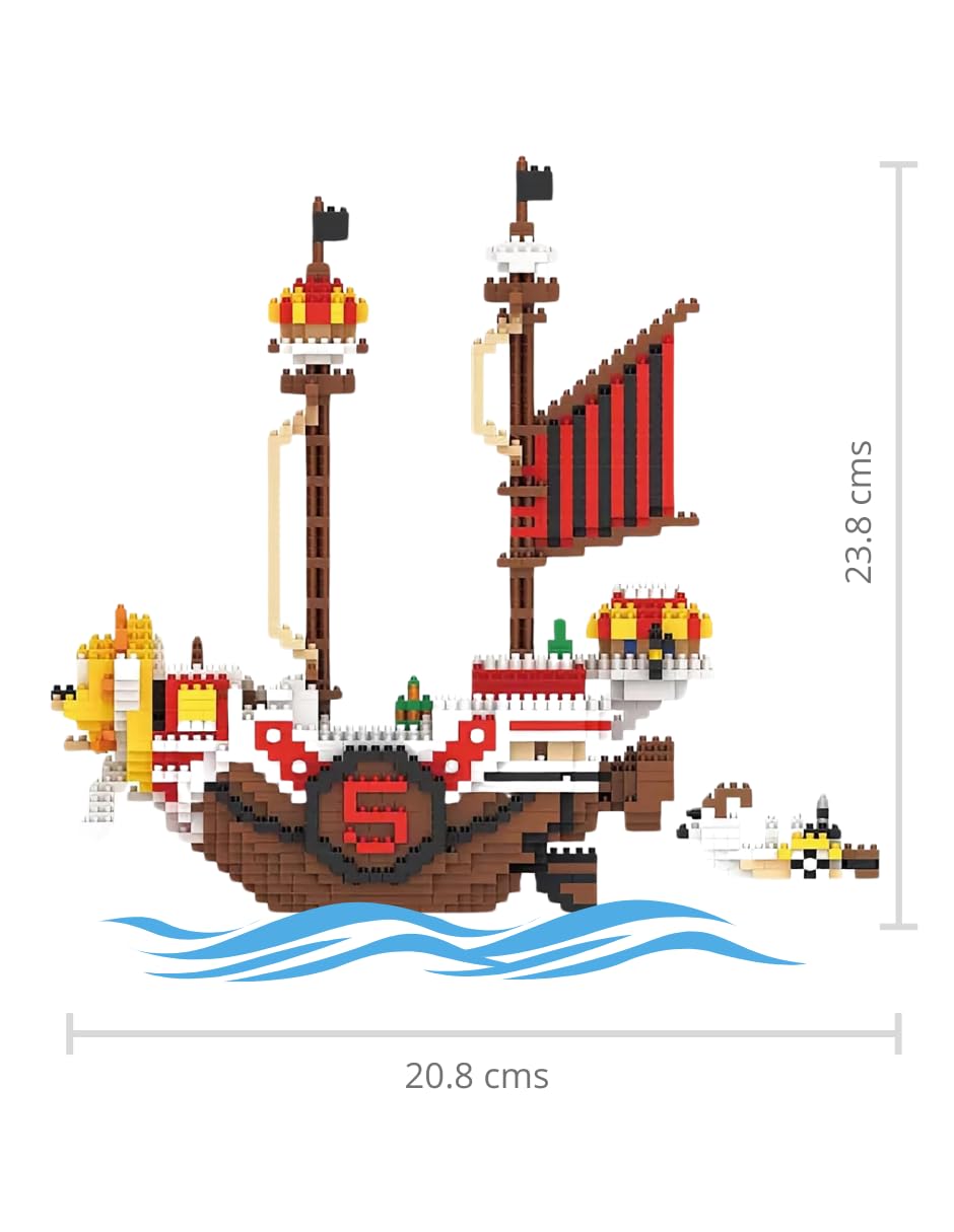 Raspattos Barco Monkey de Luffy One Piece niños y Adultos Kit construccion Bloques Alta Calidad Anime - imagen 3
