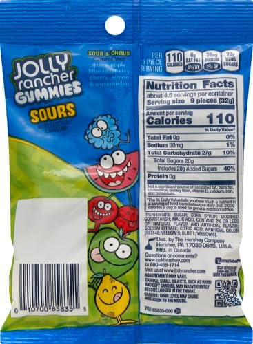 Jolly Rancher Gummies Saborizantes de fruta agria, 5 onzas