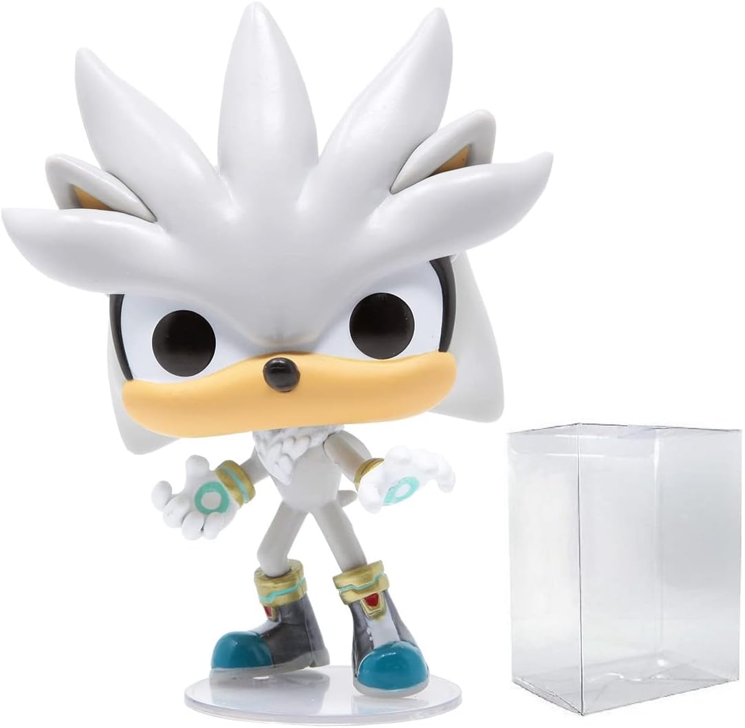 Sonic The Hedgehog 30th Anniversary - Silver The Hedgehog Funko Pop! Vinyl Figure (Bundled with Compatible Pop Box Protector Case)