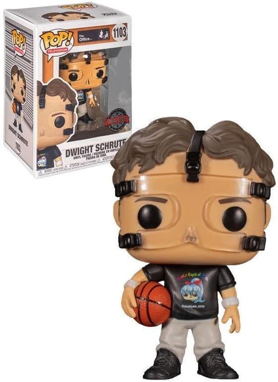 Funko Pop! The Office Dwight Schrute - Funda protectora para baloncesto con cáliz coleccionables