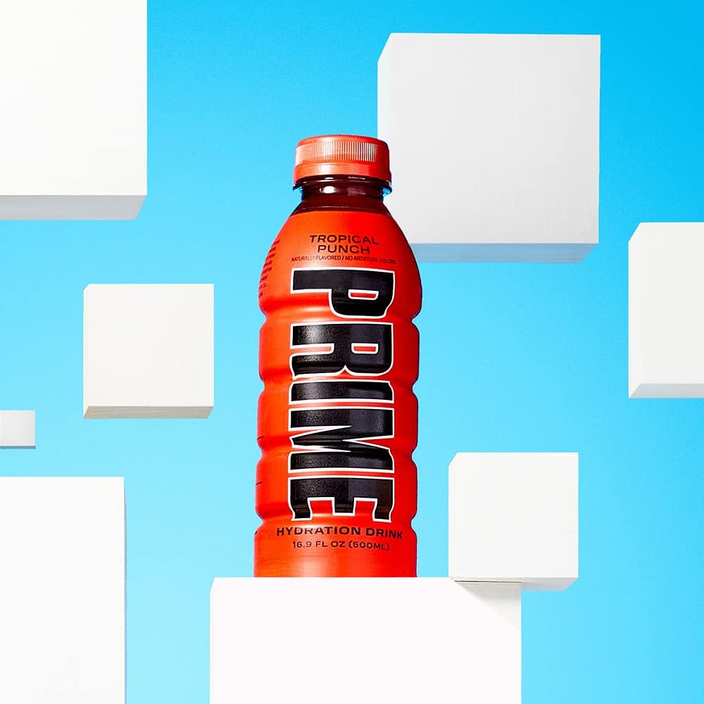 Prime Hydration Prime Hidratación con Mezcla de Bcaa para Recuperación Muscular Tropical Punch (12 Bebidas, 16 Onzas Líquidas. Cada Uno), Prime HYDRATION, DRINK_FLAVORED, Tropical., Prime