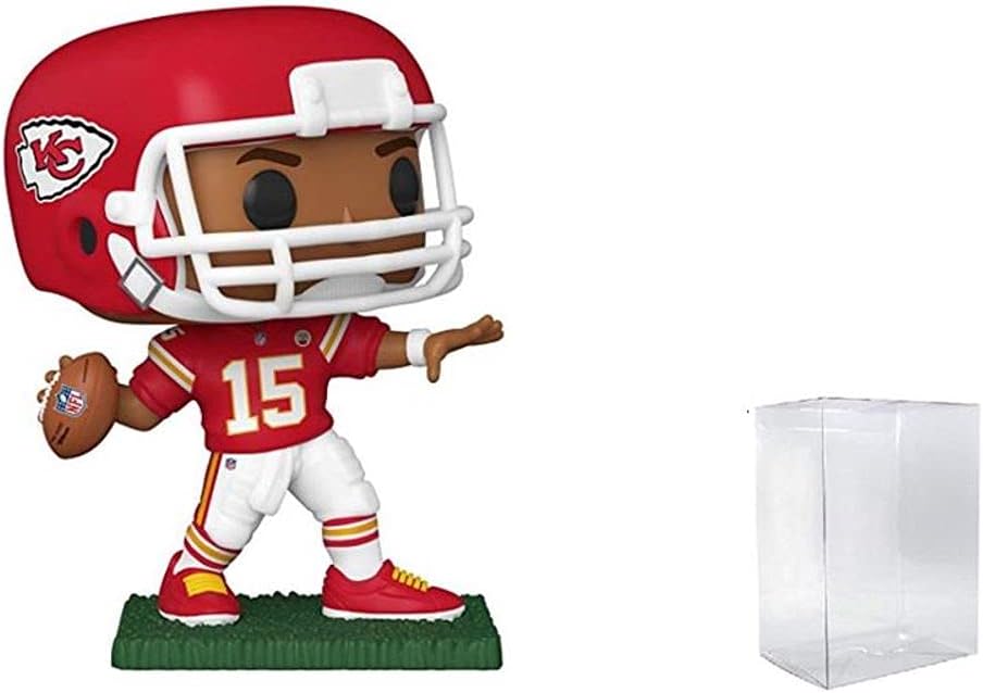 Patrick Mahomes New Pose Kansas City Chiefs #148 Pop Sports NFL Pop - Figura de vinilo (abundado con Ecotek Pop Protector)