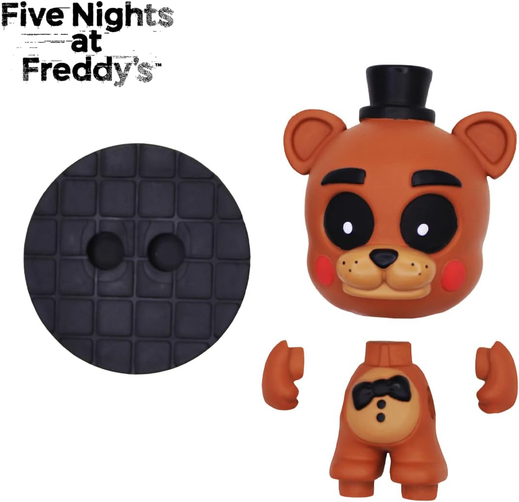 Five Nights at Freddy’s Constructables – Figuras Coleccionables Construibles – Mini Figura Oficial de FNAF en Cápsula Sorpresa | Freddy, Bonnie, Chica, Foxy y Más – Juguete de 7.6 cm para Fans y Niños