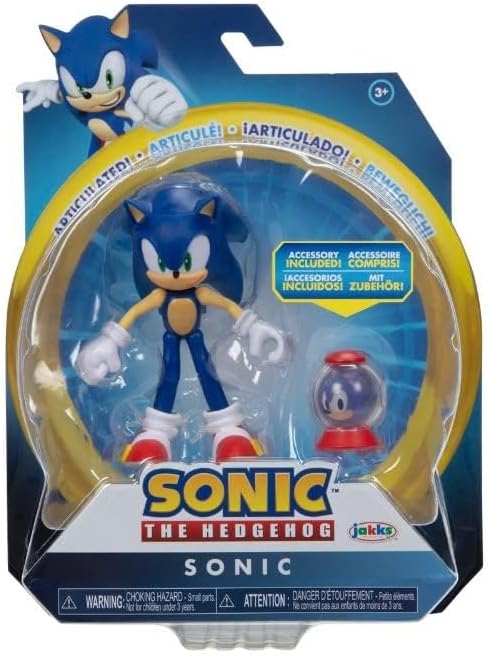 Sonic The Hedgehog 10,2 cm colección de figuras de acción móviles (selecciona la figura) (Sonic 2.0), 4 pulgadas