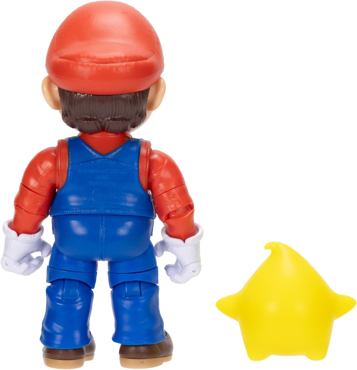 Jakks Pacific Super Mario Galaxy Movie Figura Mario 5 Pulgadas con Estrella Luma Que Brilla en la Oscuridad, 22 Puntos de Articulación, Ojos Acrílicos, Coleccionable, +3 Años
