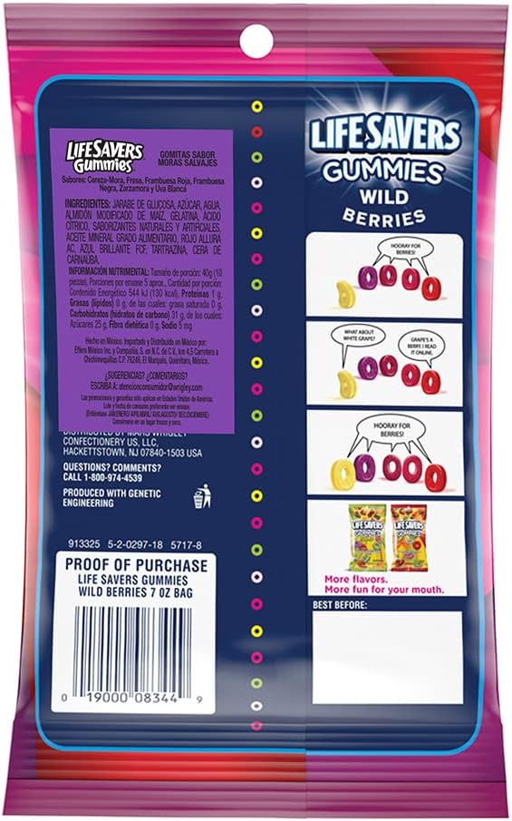 Life Savers Gomitas sabor moras salvajes, 198g