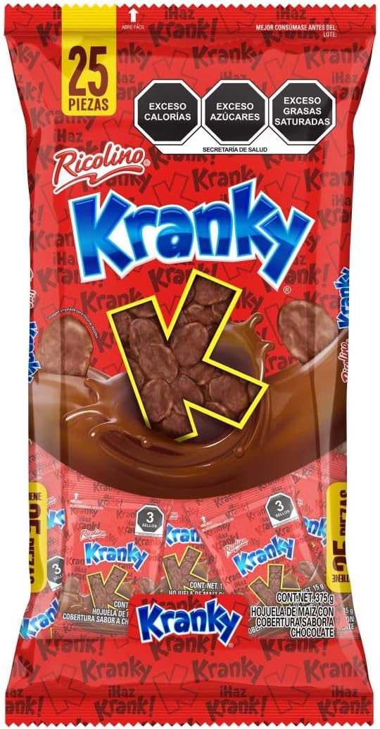 Kranky Chocolates Ricolino Bolsita 25pzs