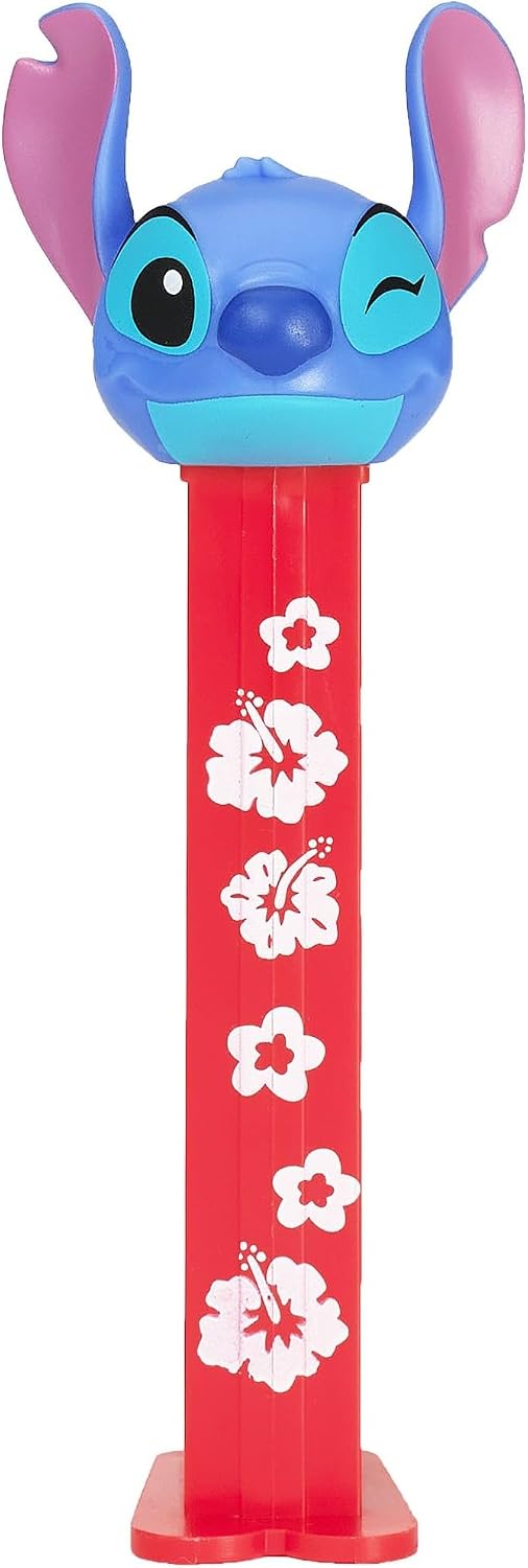 Pez Set de Regalo con Dispensador de Dulces de Lilo y Stitch, Angel y Aloha. Dispensadores de Lilo y Stitch con Repuestos de Dulces. Regalos y Bolsas Sorpresa para Fiestas de Lilo y Stitch.
