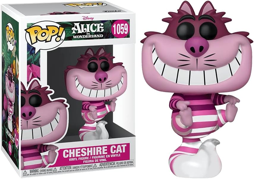 POP Disney: Alicia en el país de las maravillas 70th - Figura de vinilo Funko de gato de Cheshire (incluye funda protectora de caja compatible)