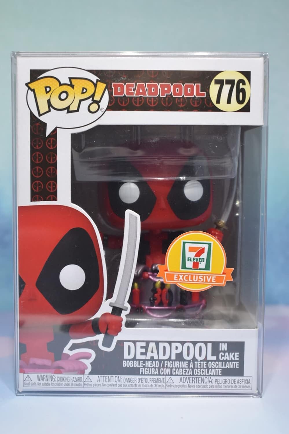 Funko Pop! Marvel 7/11 Exclusivo Deadpool en pastel de cumpleaños #776