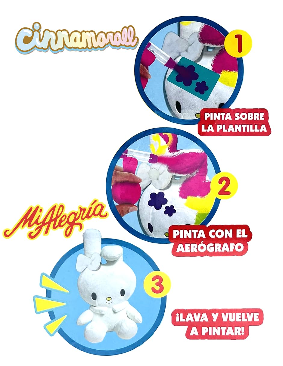 Ult Peluche Premium Cinnamoroll para Pintar Color Spray Hello Kitty y Amigos - imagen 4