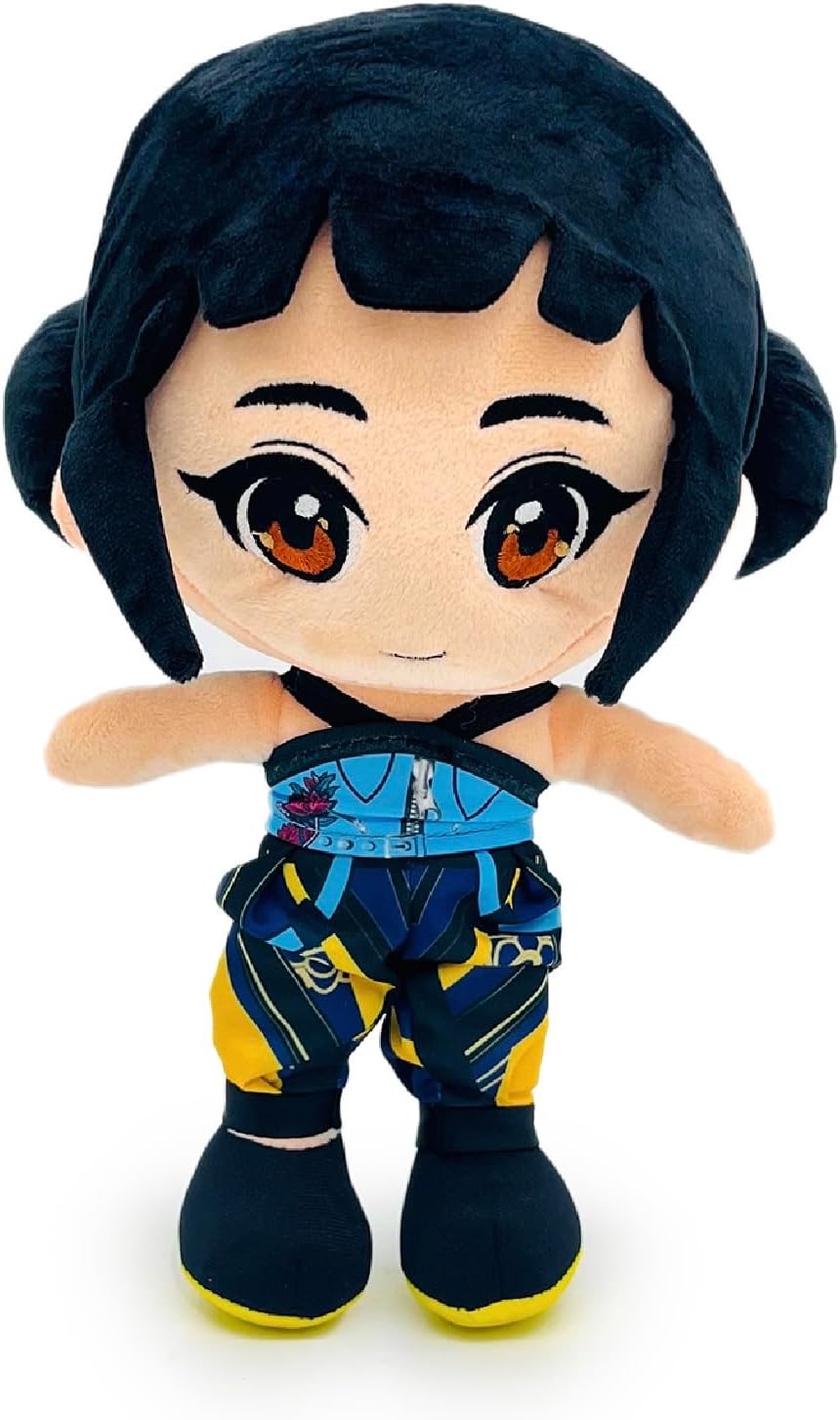 Genérico Peluche Premium Zoey K-Pop, Muñeca Suave Guerrera k Pop con Cabello Negro Trenzado, Coleccionable, Unisex, Gris, Vinilo