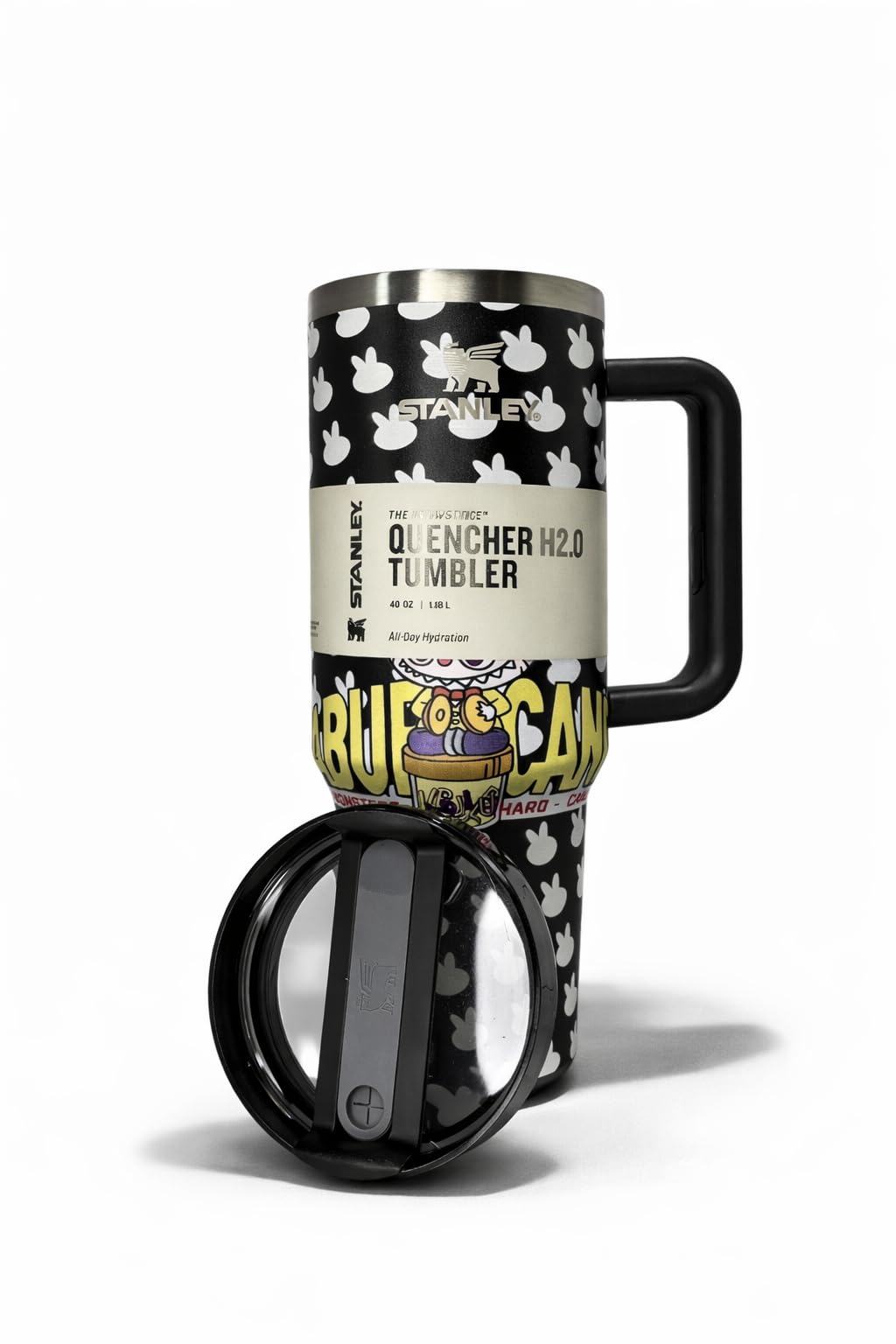 Generico Termo de Agua con Asa, 40 oz, 1.18 L, Negro con Diseño de Criaturas de Fantasia, Edicion Especial - imagen 2