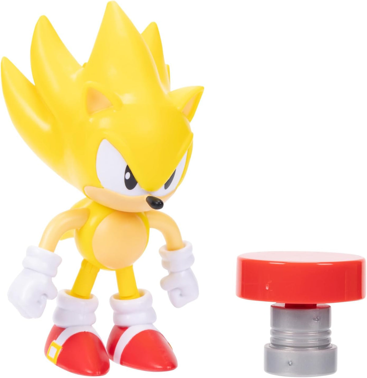 Sonic The Hedgehog JAKKS Pacific - Sega Figura Classic Super Sonic de 4″ con Accesorio Red Spring – Figura Articulada Oficial para Fans y Niños 3+ Años