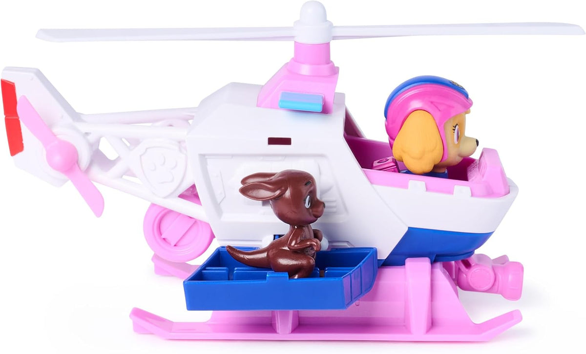 Paw Patrol: Search & Rescue, helicóptero de Rescate de Skye con 2 Figuras, helicóptero de Juguete heroico con función de propulsión, Juguetes para niños y niñas a Partir de 3 años