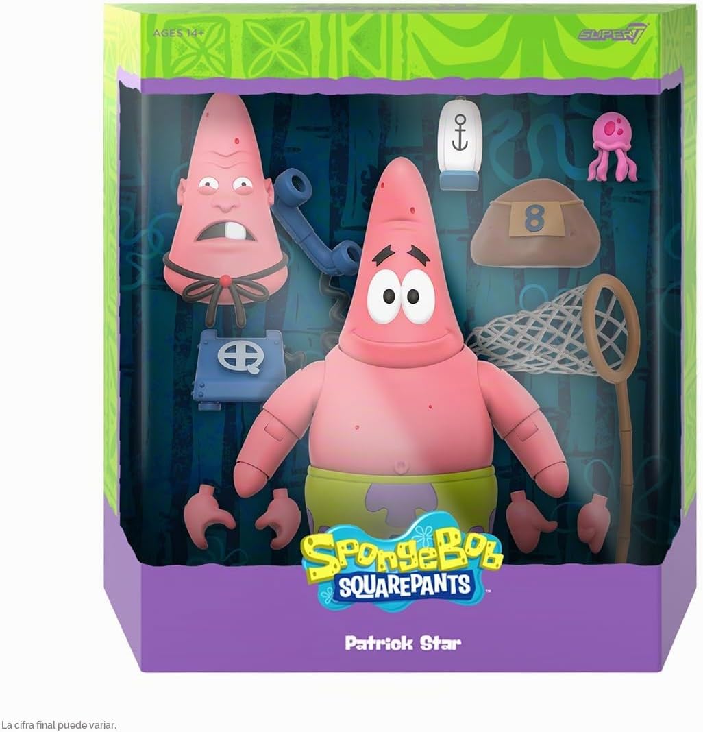 Super7 Bob Esponja Figura Ultimate Patrick 18 cm