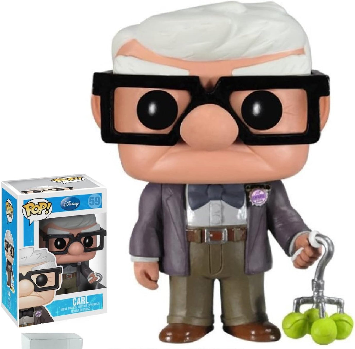 Funko Pop! Disney Carl #59 - Figura de vinilo (incluye funda protectora compatible con Pop Box)