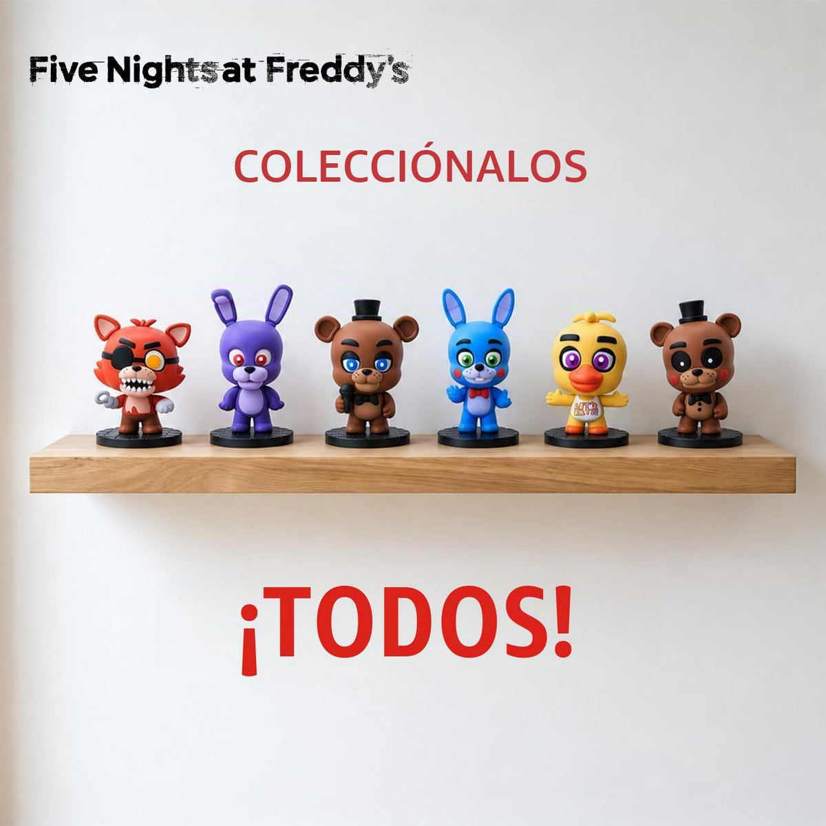 Five Nights at Freddy’s Constructables – Figuras Coleccionables Construibles – Mini Figura Oficial de FNAF en Cápsula Sorpresa | Freddy, Bonnie, Chica, Foxy y Más – Juguete de 7.6 cm para Fans y Niños