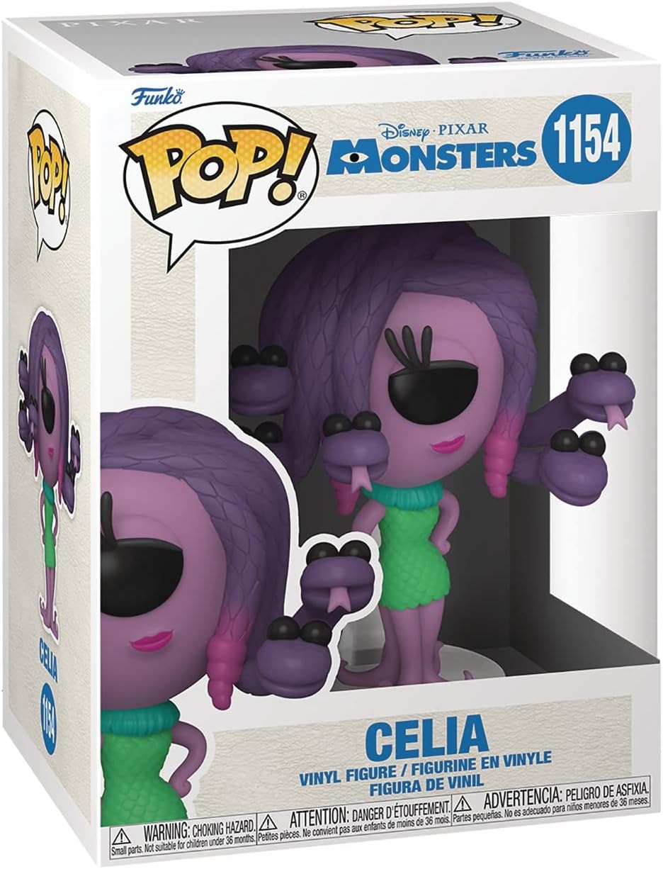 Disney Pixar: Monsters Inc. 20th - Celia Funko Pop! Vinyl Figure (Bundled with Compatible Pop Box Protector Case)