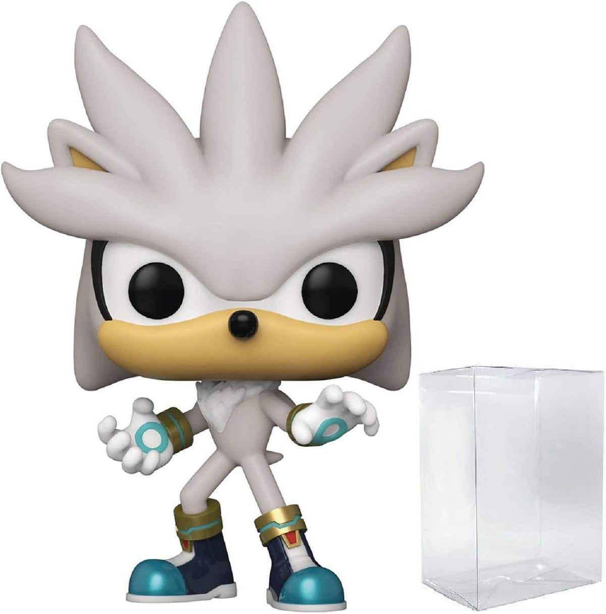 Sonic The Hedgehog 30th Anniversary - Silver The Hedgehog Funko Pop! Vinyl Figure (Bundled with Compatible Pop Box Protector Case)