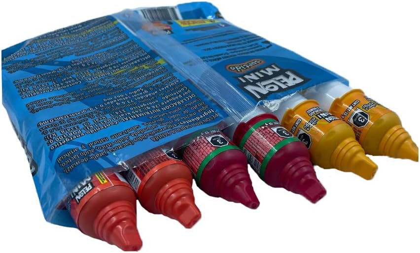 Farvisan Pelon Pelo Rico MINI Surtido, Paquete con 18 piezas, Sabores Sandia,Chamoy,Mango, 13 g C/U,Dulce Hecho en México.