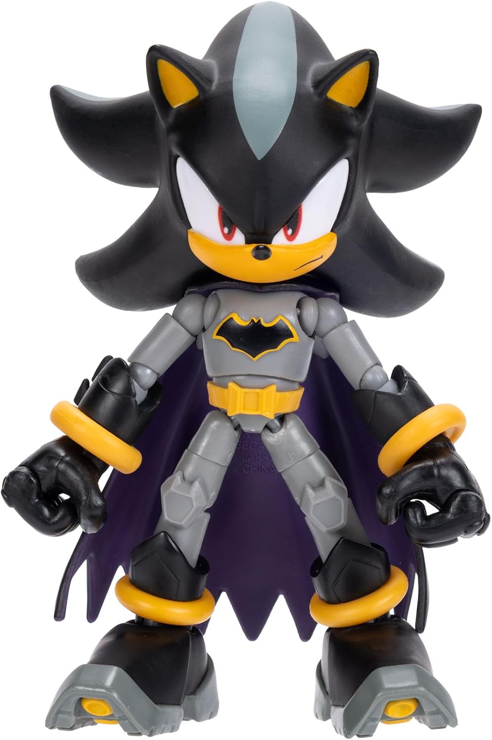 JAKKS Pacific Figura de Acción DC x Sonic The Hedgehog, Mide 5 Pulgadas, Shadow como Batman