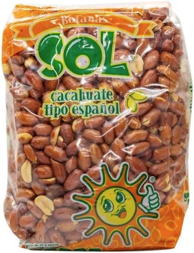 Dulces Cacahuate Español 1 kg Botanas Sol
