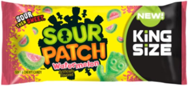 Sour Patch Watermelon Candy 2 Pack - King Size - 6.8 OZ - 2 Bags