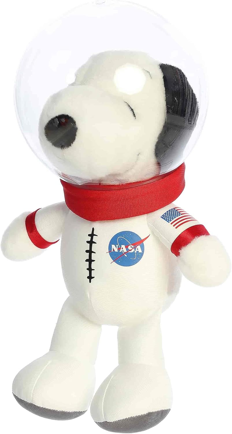 Aurora® Adorable Snoopy con traje espacial de Peanuts® con casco - Animal de peluche con licencia oficial para todos los fanáticos de Snoopy - Regalo nostálgico para adultos y celebraciones de