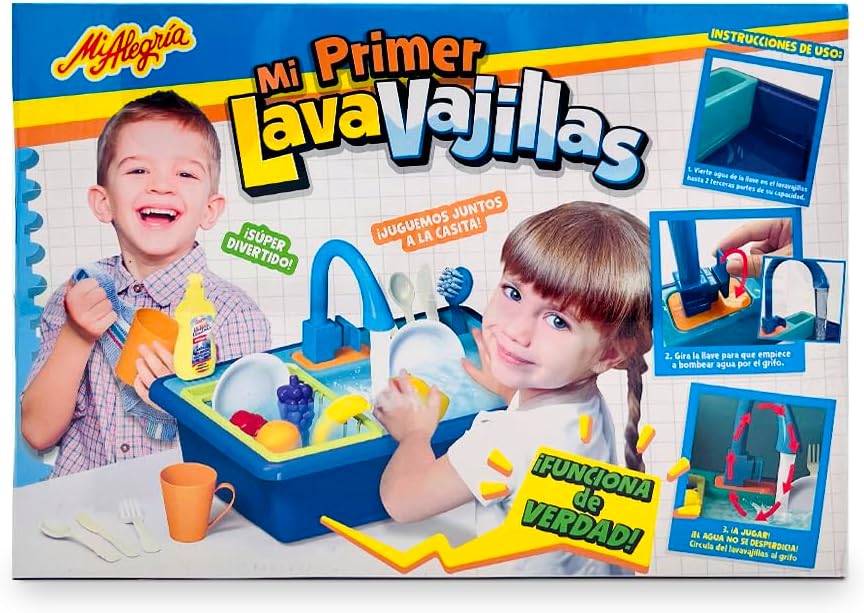 Ult Mi Primer LavaVajillas, Kit de Lavaplatos, Utensilios de Cocina para Hacer Limpieza, Juego Interactivo