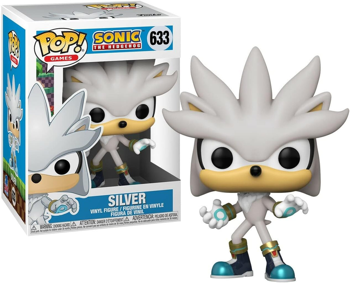 Sonic The Hedgehog 30th Anniversary - Silver The Hedgehog Funko Pop! Vinyl Figure (Bundled with Compatible Pop Box Protector Case)