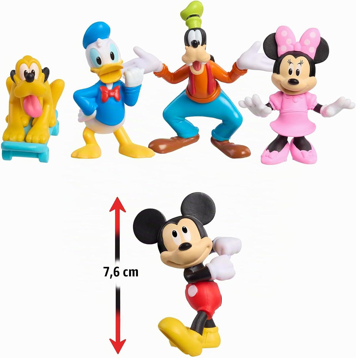 Just Play Paquete de 5 Figuras coleccionables Mickey Mouse de Disney Junior, de 7,6 cm, Juguetes para niños a Partir de 3 años
