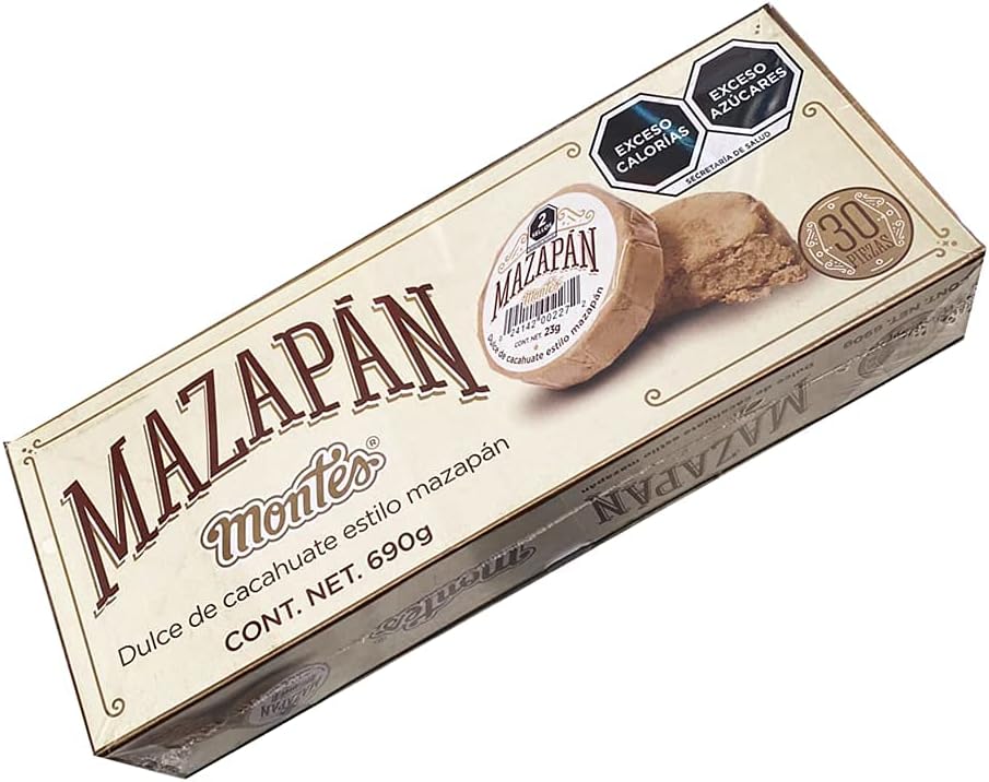 Montes dulce de cacahuate estilo Mazapan de lujo. 30 piezas / 690 gr.