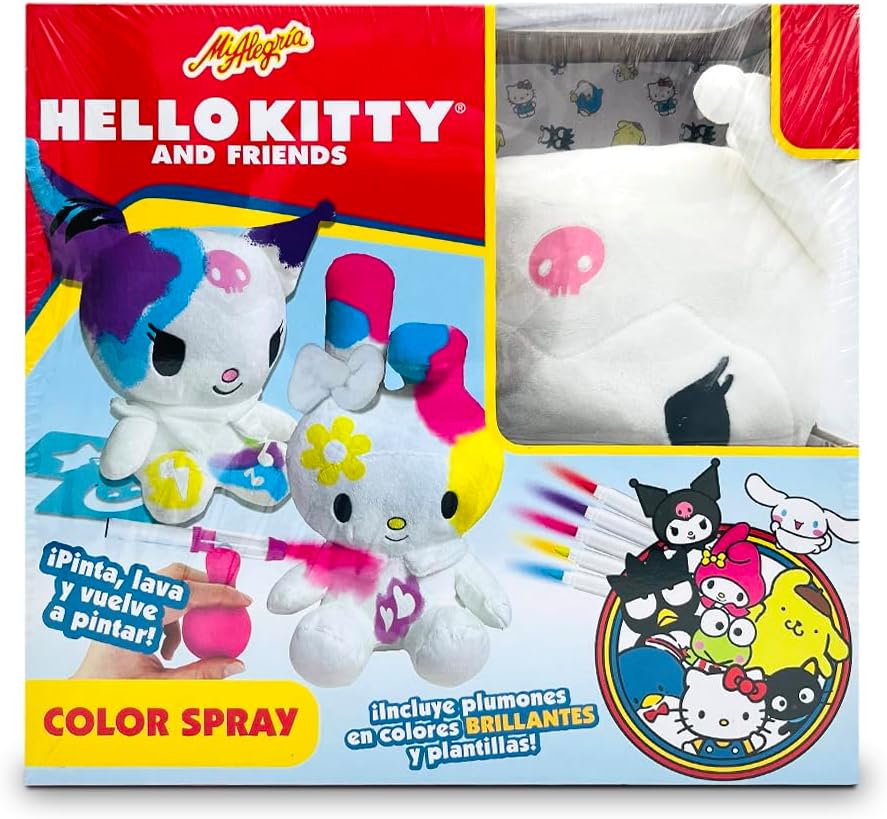Ult Peluche Premium Kuromi para Pintar Color Spray Hello Kitty y Amigos