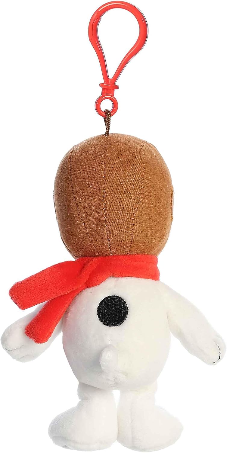 Aurora Adorable Peanuts Flying Ace - Peluche con Clip - Juguetes con Licencia Oficial para Todos los fanáticos de Snoopy - Regalo nostálgico para Adultos y Celebraciones de cumpleaños, Color Blanco 5