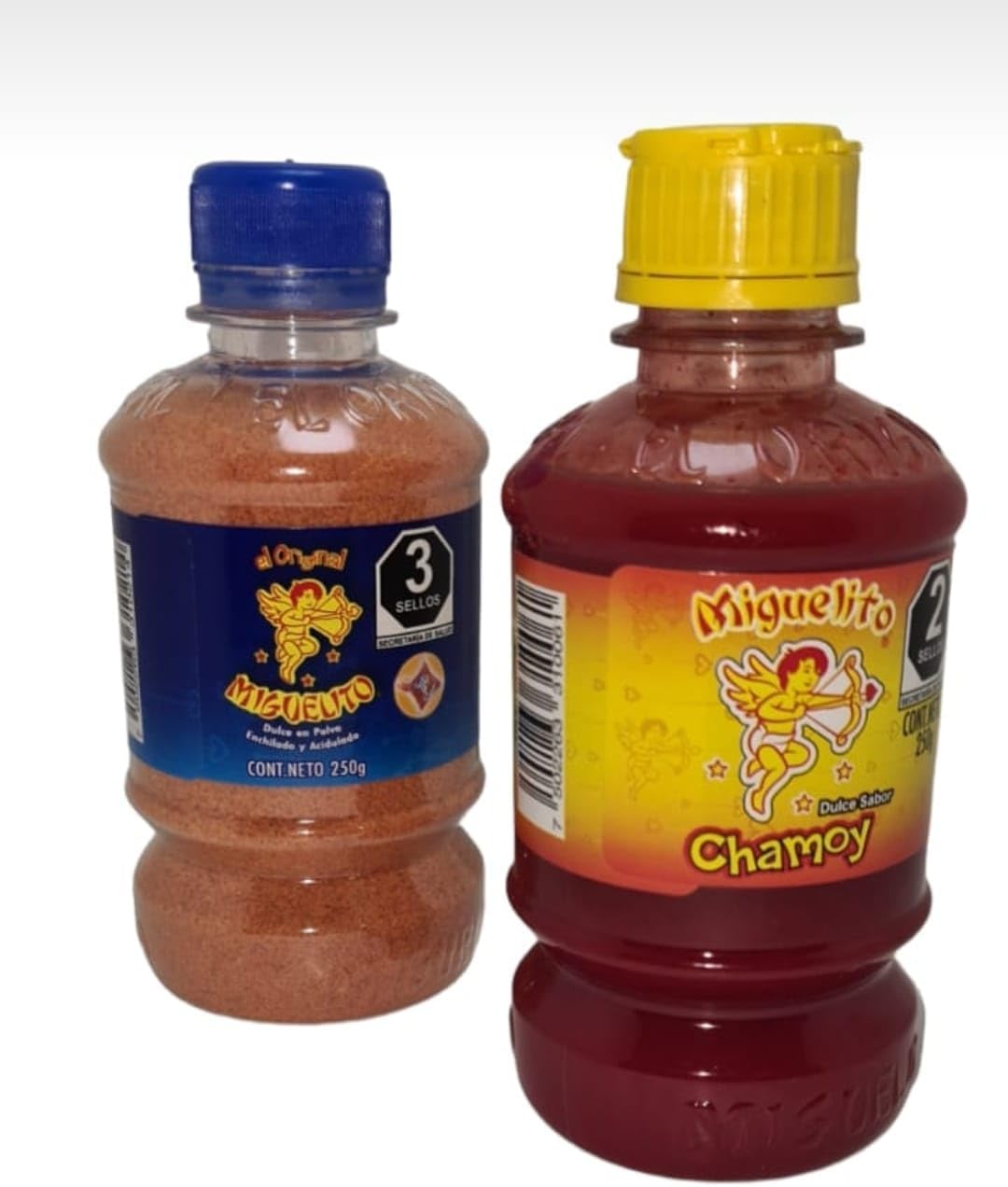 Miguelito Duo Chamoy Liquido y Miguelito Polvo 250 Gr 2 Piezas