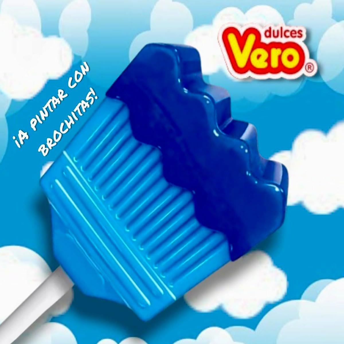 Dulce Brochitas Pinta Azul Paleta Fresa/Frambueza - 672 Gr