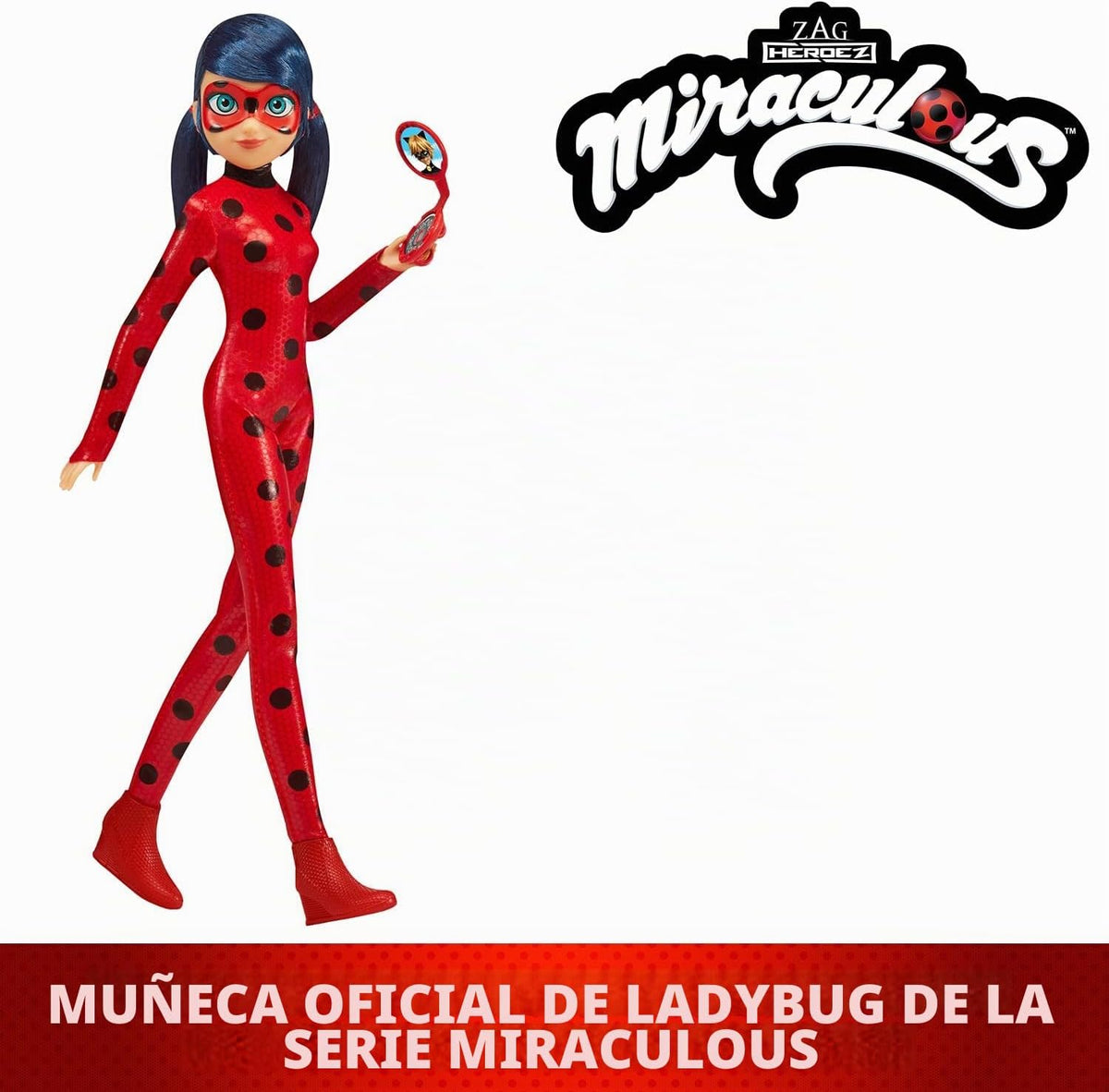 BANDAI Miraculous Ladybug and Cat Noir Toys Catarina Fashion Doll | Muñeca articulada de Catarina de 26 cm con Accesorios Kwami | Figura de Catarina de superhéroe Adolescente | Gama de muñecas