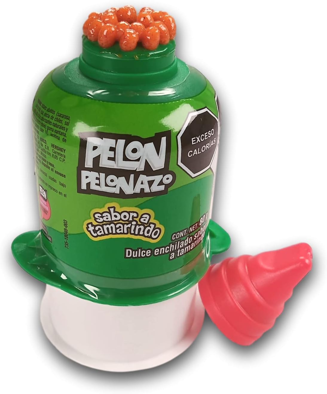 PELON PELONAZO - PELON PELO RICO GRANDE - DULCE ENCHILADO SABOR TAMARINDO - 4 PIEZAS, 80 g (Paquete de 4)