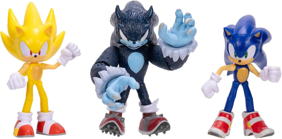 Sonic The Hedgehog Set 3 Figuras 4” Formas de Sonic