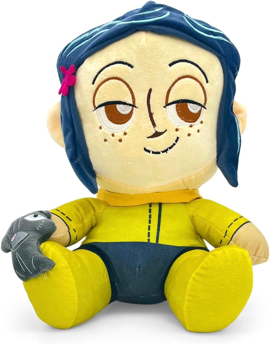 Ult Peluche Premium Coraline con el Gato 42cm Super Size 15th Anniversary Pelicula 2009 Coraline y la Puerta Secreta
