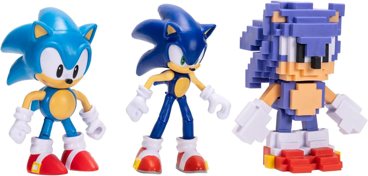 Jakks Pacific Set de Figuras de Acción Sonic The Hedgehog, 35 Aniversario, 3 Figuras Coleccionables