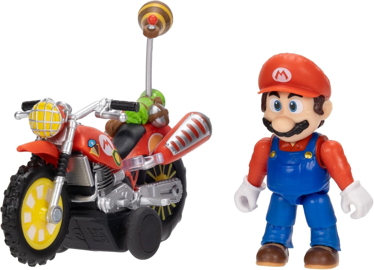 The Super Mario Galaxy Movie – Figura de 2.5 Pulgadas con Motocicleta de Retroceso – Mario, the Super Mario BROS. MOVIE, TOY_FIGURE, Plástico, Jakks Pacific