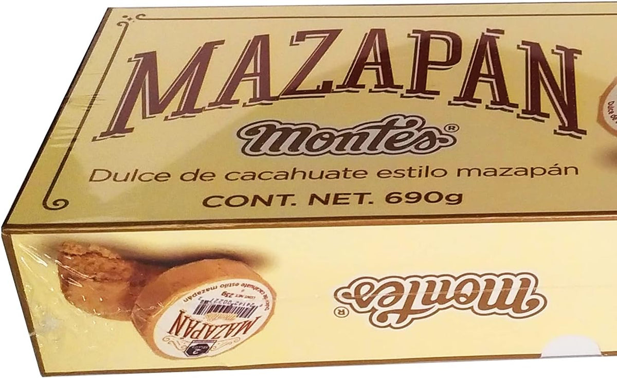 Montes dulce de cacahuate estilo Mazapan de lujo. 30 piezas / 690 gr.
