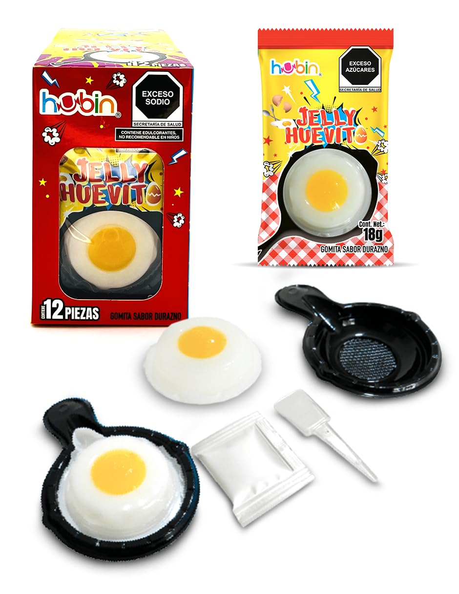 ult jelly huevito tronador dulce de goma sabor durazno huevito de sarten tronador - imagen 8