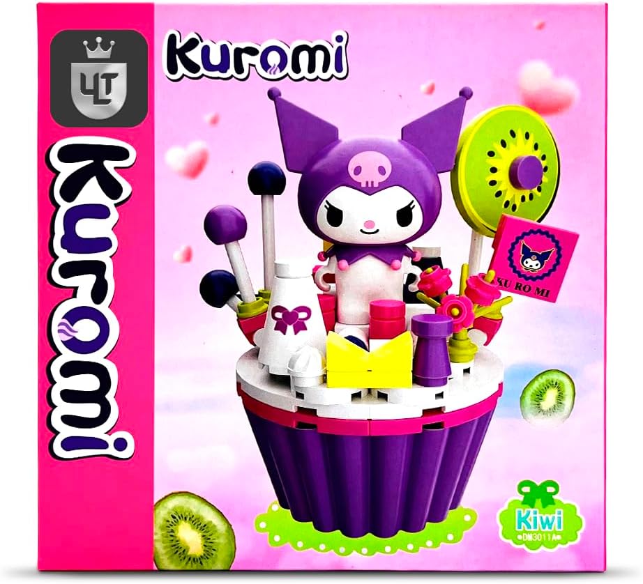 Ult Figura Armable Kuromi Morado Cupcake Bloques de Construccion Sanrio