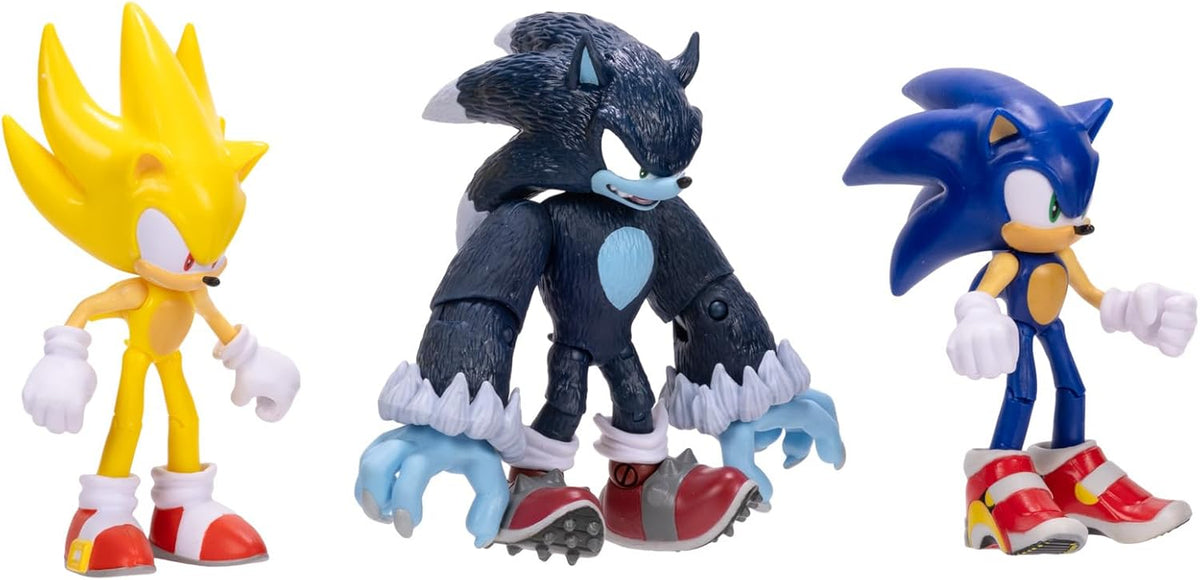 Sonic The Hedgehog Set 3 Figuras 4” Formas de Sonic